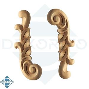 گل منبت L108 مدل گل کنج - جنس چوب راش - پک دو عددی - پک دو عددی