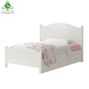 تخت خواب یک و نیم نفره MDF وکیوم مدل آرتا عرض 120 با کشو بدون تشک (پرداخت کرایه پس از تحویل)
