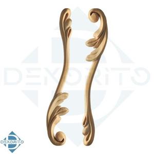 گل منبت L110 مدل گل کنج - جنس چوب راش - پک دو عددی - پک دو عددی