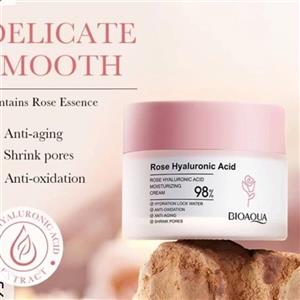 کرم هیالورونیک اسید گل رز بیوآکوا سفتی پوست از بین بردن چین و چروک، جای جوش و لک
