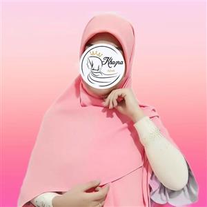 روسری کرپ حریر صورتی کمرنگ قواره 120 گرم بالا درجه یک حجاب خضرا 