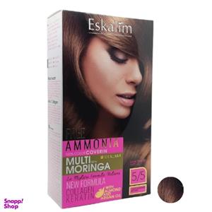کیت رنگ مو اسکالیم سری collagen keratin شماره 5.5 رنگ قهوه ای طلایی روشن حجم 100 میلی لیتر