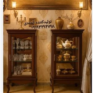 مینی بوفه کلاسیک چوبی فندقی