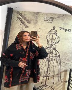 شال هندی رز قرمز