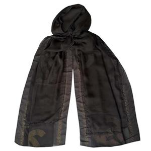 شال زنانه مدل مجلسی دولایه حریر توری نگین ریز