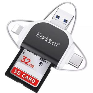 مبدل و کارت خوان USB به Type-C، Lightning، micro-USB و USB ارلدام مدل OT71