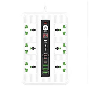 سه راهی برق 6 خانه وان سام مدل U10 کابل 3 متری