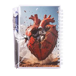 دفتر یادداشت مجلد دکمه دار انتزاعی I9068