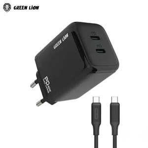 آداپتور دیواری گرین لاین دو پورت 40W PD همراه کابل Type-C