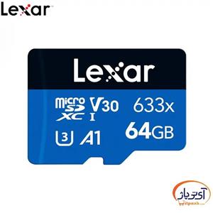 کارت حافظه لکسار SD U1 V30 633x ظرفیت 64 گیگابایت سرعت 100m/s