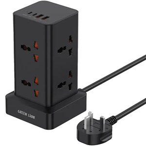 چندراهی برق برج دار و هوشمند گرین لاین مدل Power Tower Multi-Port 2500W
