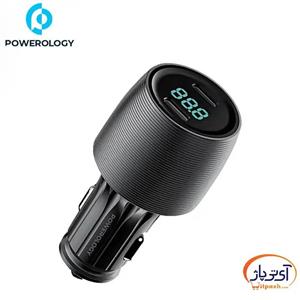 شارژر فندکی 2 پورت 66 وات Velox پاورولوژی(PCCSR021)Powerology Velox 66W Dual-Port Car Charger – Black