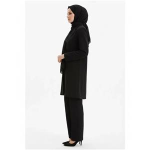 شلوار مجلسی زنانه ،راسته کلاسیک،کرپ ژاپن اصل مشکی پوشینا (پارچه فوق العاده مشکی دوخت کاملا حرفه ای و مزونی)