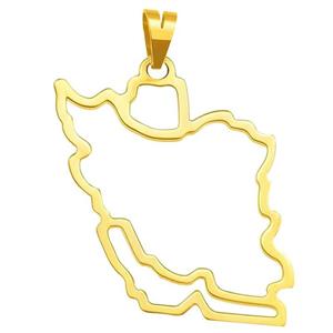 آویز گردنبند طلا 18 عیار زنانه نیکان گلد طرح ایران 