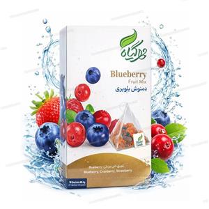 دمنوش کیسه ای ترکیبی بلوبری کرن بری و توت فرنگی تی بگ بسته 18عددی مهرگیاه