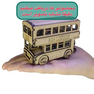 ماکت اتوبوس دو طبقه چوبی