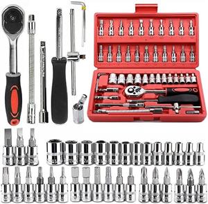 جعبه بکس 46 پارچه New Tools درایو 1/4 اینچ
