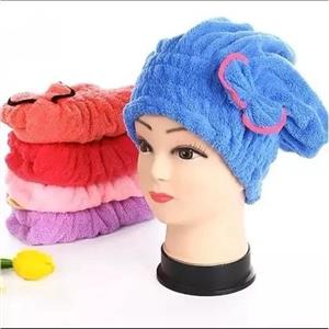 کلاه حمام حوله سر کلاه حوله ای زنانه کلاه حوله ای دخترانه فایبر سرخشک کن