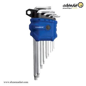 آچار آلن ستاره ای هاربر کارتی بلند 9 عددی مدل H9A-LT