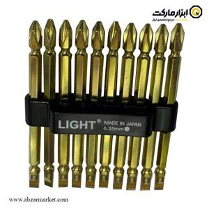 ست سر پیچ گوشتی لایت دوسو و چهارسو بلند 10 عددی مدل 8110-SP