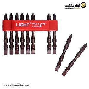 ست سر پیچ گوشتی لایت دوسو و چهارسو 10 عددی مدل 2265-SP