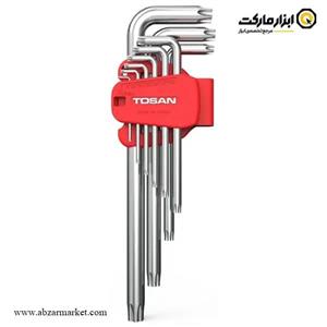 آچار آلن ستاره ای توسن کارتی بلند 9 عددی مدل T4680