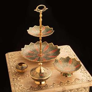 ست پذیرایی برنجی میناکاری کد 453