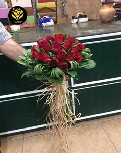 دسته گل گردرزهلندی قرمز کد 205