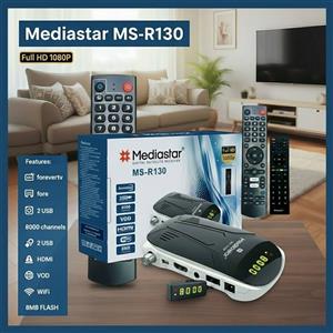 گیرنده دیجیتال مدیا استار مدل R130 نیو پلاس دو ریموت کنترل (جدیدترین کنترل مدیا استار)(ست شدن با TV) کارتن جدید