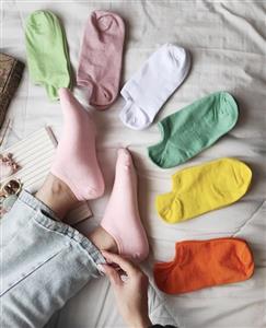 جوراب زنانه زیرقوزکی صورتی پاستلی