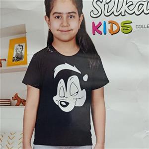 ست راحتی تیشرت شلوار دخترانه سیلکا کد33315