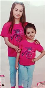 ست راحتی تیشرت شلوار دخترانه سیلکا کد 31050056