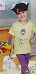 ست راحتی تیشرت شلوار دخترانه سیلکا کد 33335