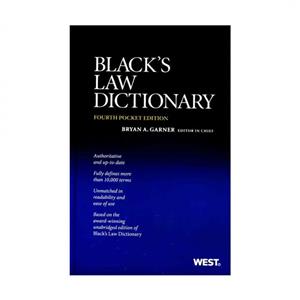 کتاب زبان بلکز لا دیکشنری  Blacks Law Dictionary forth Edition