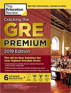 کتاب Cracking the GRE Premium Edition with 6 Practice Tests 2019 کرکینگ در جی ار ای پرمیوم