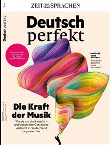 کتاب مجله آلمانی دویچ پرفکت  Deutsch perfekt die kraft der musik