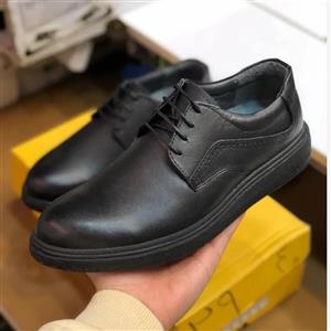 کفش چرم مردانه مدل مارشال عسلی