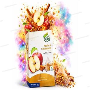 دمنوش کیسه ای ترکیبی سیب دارچین تی بگ بسته 18عددی مهرگیاه