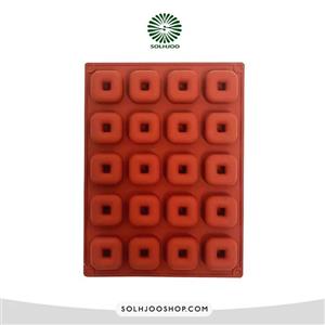 قالب سیلیکونی مینی دونات مربع 20 خانه