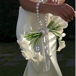 دسته گل عروس دسته گل مصنوعی دسته گل شیپوری 