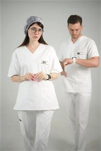 ست اسکراب یقه هفت سفید