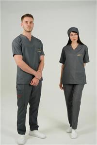 ست اسکراب یقه هفت طوسی