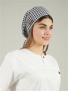 کلاه جراحی سرمه ای طرح پیچازی مدل ساده