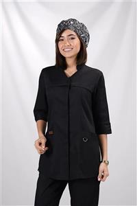 اسکراب زنانه کشی آستین سه ربع مشکی