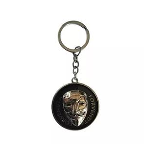 Rotating Metal Keychain - Code 87 - V For Vendetta