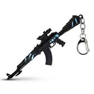 Metal Gun Keychain - Code 128