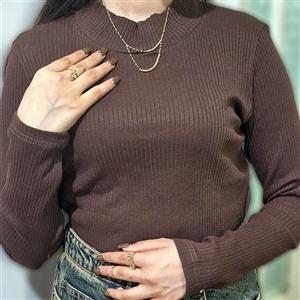 بلوز زنانه یقه ایستاده کبریتی کد ۴۳۹