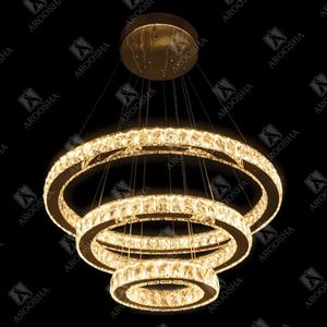 لوستر کریستالی مدرن گرد 3 طبقه