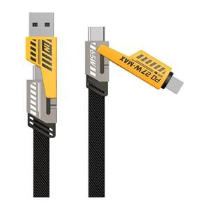 کابل تبدیل USB / USB-C به لایتنینگ / USB-C مدل NOHON 4IN1 FAST طول 1.2 متر