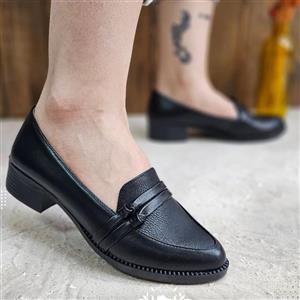 کفش کالج زنانه مدل دو گره - کفش شیک سبک اداری راحتی سایز 37تا40